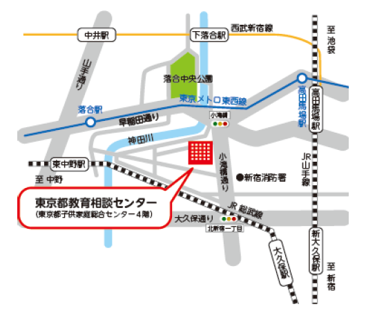 東京都教育相談センターの地図